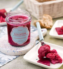 Kiszony kalafior w różowej marynacie