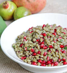 Salada de lentilha com romã