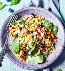 Lauwarmer Linsensalat mit Johannisbeeren