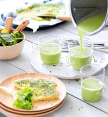 Omelette et velouté à la ciboulette