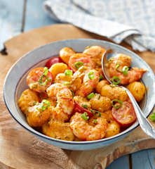 Gnocchi mit Kräutergarnelen