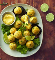 Polpette di ceci con maionese al curry (Bimby Friend)