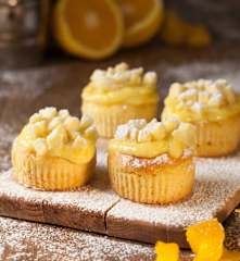 Cupcake mimosa all'arancia