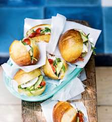 Petits sandwichs façon bretzel