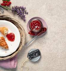 Ribiselgelee mit Lavendel und Prosecco