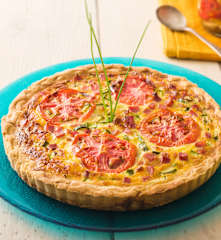 Quiche de calabacitas y jamón de pierna