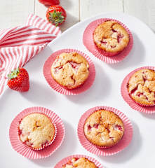 Kokos-Erdbeer-Muffins