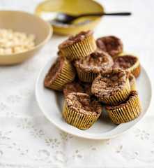 Muffins de chocolate e banana sem glúten