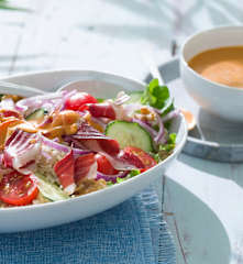 Ensalada de arroz con aliño de gazpacho