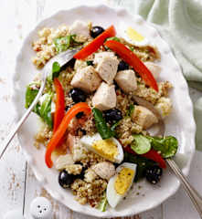 Ensalada de quinoa y queso feta (sin gluten)