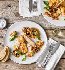 Saibling mit Artischocken