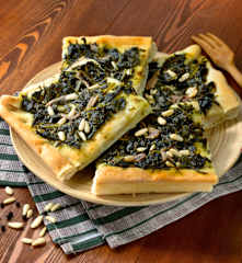 Focaccia aux fanes de navet