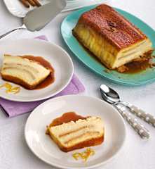 Pudin de arroz con leche y galletas de canela