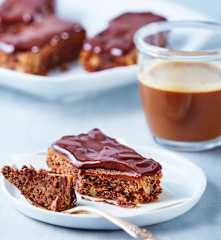 Brownies con toffee y cobertura de chocolate