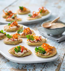 Mussel fritters with chilli mayonnaise