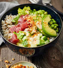 金枪鱼牛油果碗