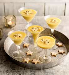 White Chocolate and Champagne Possets with Shortbread Stars