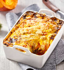 Gratin di zucca e castagne