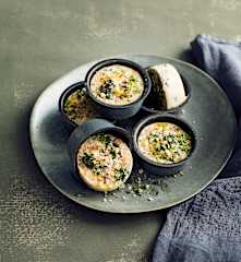 Petits flans aux brocolis et noisettes