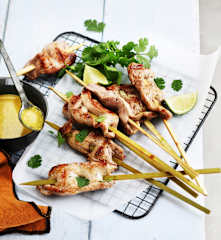 Brochettes de porc satay