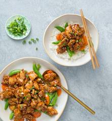 Poulet laqué au sésame