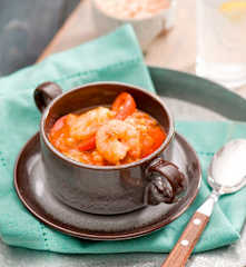 Rybí guláš s krevetami