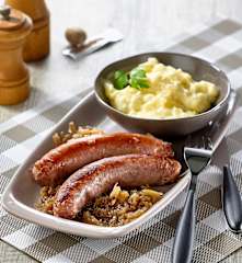 Saucisses de Toulouse aux oignons