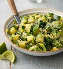 Courgettes with Corn