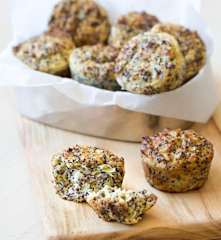 Ham and cheese quinoa muffins