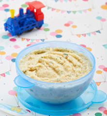 Papilla de papa, pollo y romero