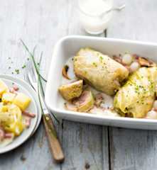 Roulé de pintade au chou