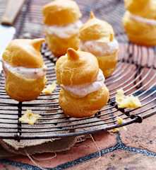 Petits choux à la mousse de magret et à l'orange