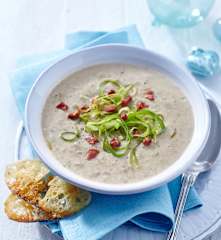Champignon-Porree-Cremesuppe