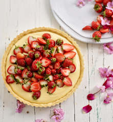 Tarte de primavera com morango