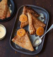 Crêpes aux clémentines