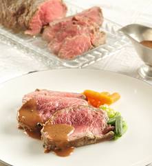 Solomillo de ternera en papillote con salsa de vermut