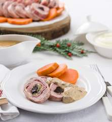 Milhojas de ibéricos con salsa de membrillo