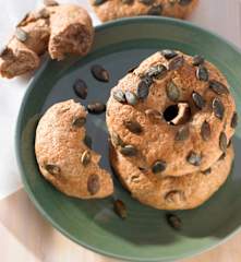 Kürbiskern-Bagels