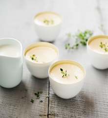 Crème dessert au thym citron