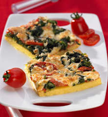 Polenta mit Spinat und Käse