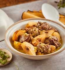 Tajine d'agneau aux coings