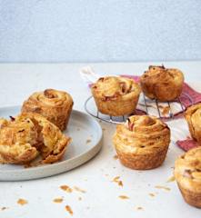 Ham and cheese cruffins