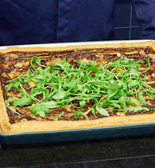 Tarte asperge, amande et comté par Eric Guérin