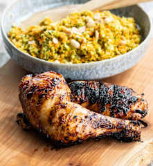 Poulet sweet chili avec salade de chou