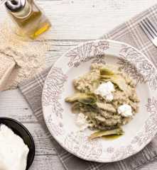 Spatzle con burrata e carciofi