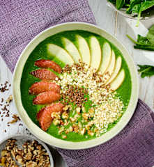 Spinat-Apfel-Grapefruit-Bowl