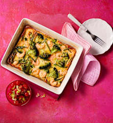 Gemüse-Garnelen-Frittata