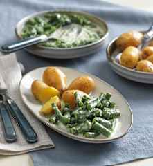 Dillfisolen mit Erdäpfeln