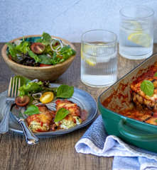 Eggplant and ricotta involtini