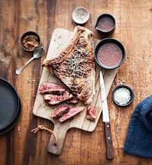 Côte de bœuf et sauce marchand de vin